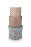 Set/3 Schachtel Rund Blooming Tales Blau-Khaki