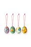 Set/4 Bemalte Pappmaché-Eier
