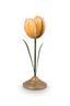 Bougeoir Boule en Métal Tulipe Jaune 21cm