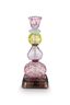 Bougeoir avec Perles en Verre Lilas 23.5cm