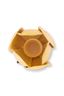 Bougeoir Boule en Métal Tulipe Jaune 21cm