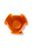 Bougeoir Boule en Métal Tulipe Orange 21cm