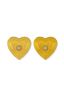 Set/2 Bougeoir Boule en Métal Cœur Jaune