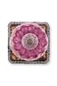 Bougeoir avec Perles en Verre Lilas 23.5cm
