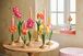 Bougeoir Boule en Métal Tulipe Rose 26cm