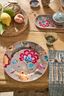 Set/4 Serviettes Blooming Tales Bustani Khaki/Bleu