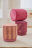 Hocker Block Stripe Rosa