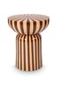 Table d'appoint Métal Brun/Blanc cassé 44cm