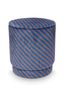 Hocker Block Stripe Blau