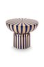 Table d'appoint Métal Bleu/Blanc cassé 52cm