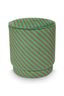 Pouf Block Stripe Vert