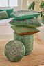 Cousin Décoratifs Giyani Embroidery Vert