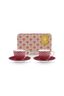 Set/2 Espresso Tassen & Untertassen Blooming Tales Dunkelrot 120ml