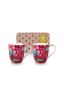 Set/2 Mokken Blooming Tales Fantasy Donkerrood 450ml