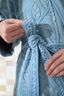 Bademantel Jasmin Jacquard Hellblau