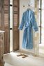 Bademantel Jasmin Jacquard Hellblau