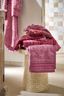 Washcloth Set/3 Jasmin Jacquard Light Pink 16x22cm