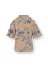 Flora Top Korte Mouw Marigold Blauw