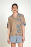 Flora Top Korte Mouw Marigold Blauw