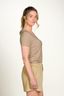 Tilly Top Korte Mouw Thousand Leaves Beige