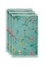 Lot de 3 Serviettes Invité Les Fleurs Vert 30x50 cm