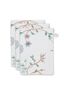 Washandje Set/3 Les Fleurs Wit 16x22 cm