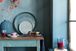Metal Vase Blue 32cm