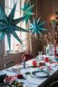 Weihnachtsstern set/4 Papier Grün 20cm