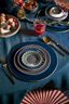 Metalen Schaal Donkerblauw 32cm