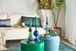 Kaarsenhouder Metalen Bol Marineblauw 24cm