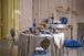 Kaarsenhouder Metalen Bol Marineblauw 44cm