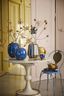 Vase Metall Punkte Navy/Gold 32cm