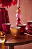 Set/3 Glas/Teehellhalter Rot 10cm 