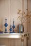 Kaarsenhouder Metalen Bol Marineblauw 24cm