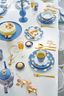 Set/2 Ontbijtborden Dot Delight Lichtblauw/Goud 23cm