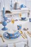 Set/2 Ontbijtborden Dot Delight Lichtblauw/Goud 23cm