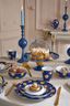 Set/2 Ontbijtborden Dot Delight Navy/Goud 21cm