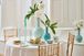 Kandelaar Glas Swirl Licht Blauw 20cm