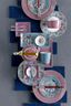 Oriental Flower Festival Sushi Set Blauw
