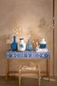 Vaas Metaal Pip & The Blue Bird Dip Dye Blauw 30cm