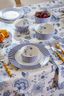 Set/4 Servetten Royal Regal Flower Blauw