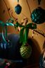 Ornement Verre Pomme de Pin Vert Clair 10cm