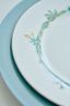 Assiette Plate Jolie Points Or Bleu 26.5cm