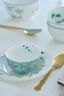 Assiette Creuse Jolie Points Or Bleu 21.5cm