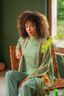 Belin Lange Broek Kente Stripe Groen 