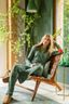 Blake Long Trousers Daisy Dreams Green