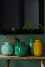 Vase Ovale en Métal en Coloris Jaune 30cm