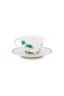 Set/2 Espresso Koppen & Schotels Jolie Stippen Goud Blauw