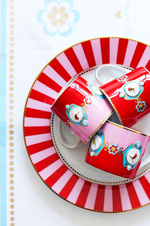 Pip Studio Blushing Birds gebaksbordje 12 cm • Lichtblauw • de Bijenkorf