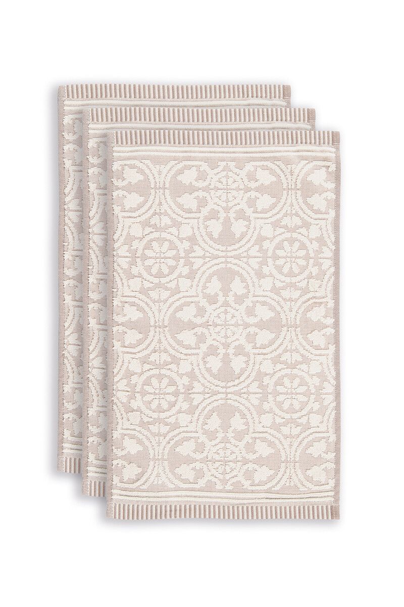 Pip Studio Gastendoek Set/3 Tile de Pip Khaki 30x50 cm | Pip Studio